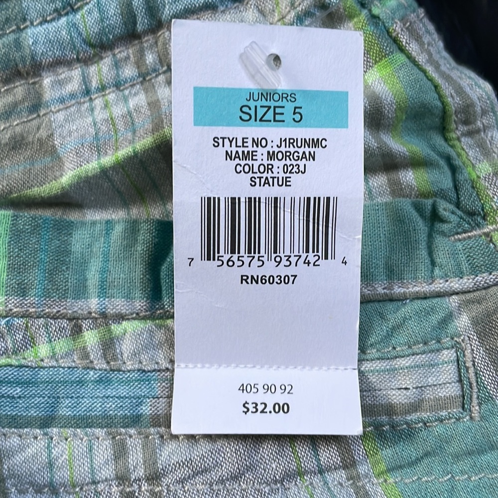 Unionbay roll up plaid shorts Juniors size 5 - Picture 4 of 6